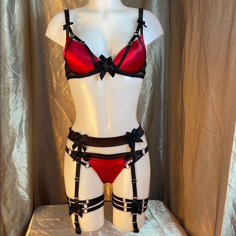 Honey Birdette Frankie Red 3 PC Set